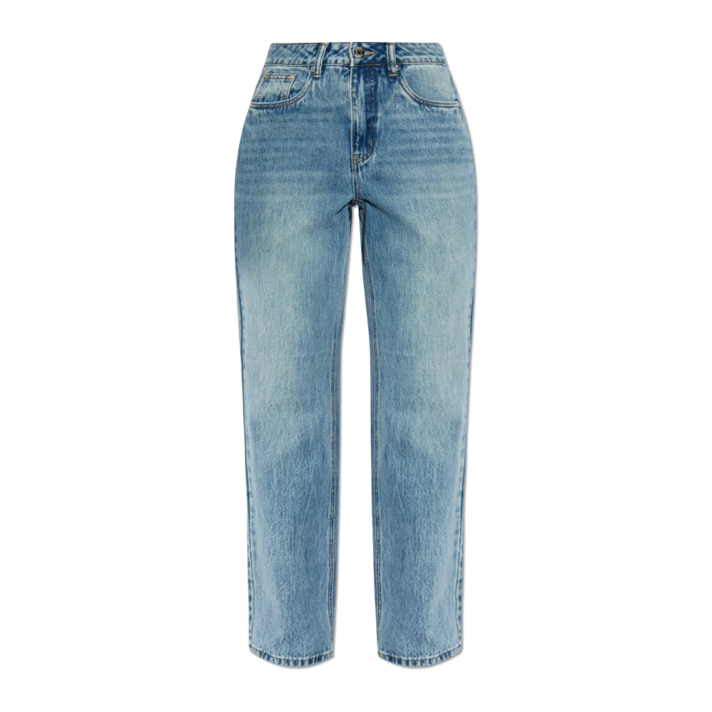 Gestuz Vintage Wash Straight Leg Jeans Blue Dames