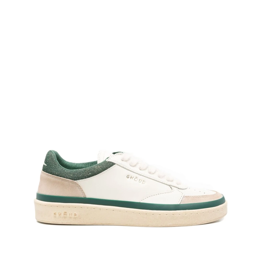 Ghoud Witte Lage Geborstelde Sneakers Heren Schoenen Veelkleurig Multicolor