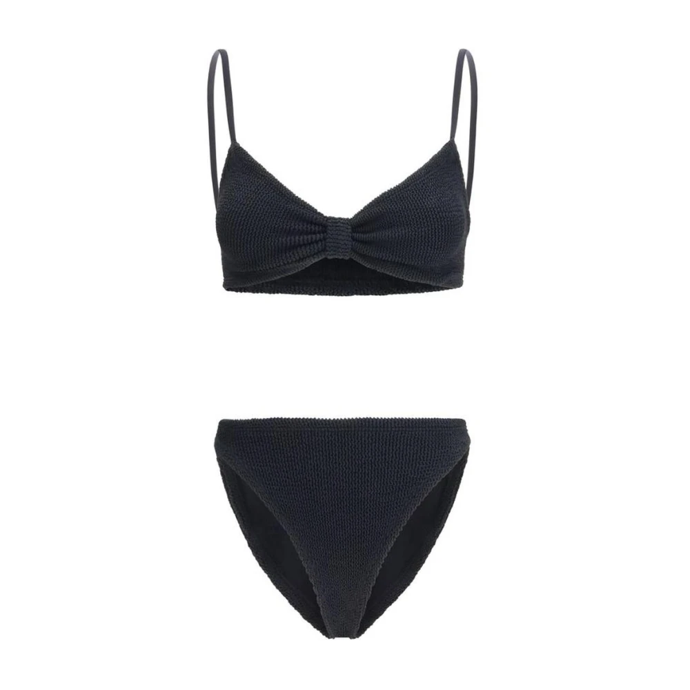 Hunza G Women's Black Polyamide Bikini With Adjustable Straps
