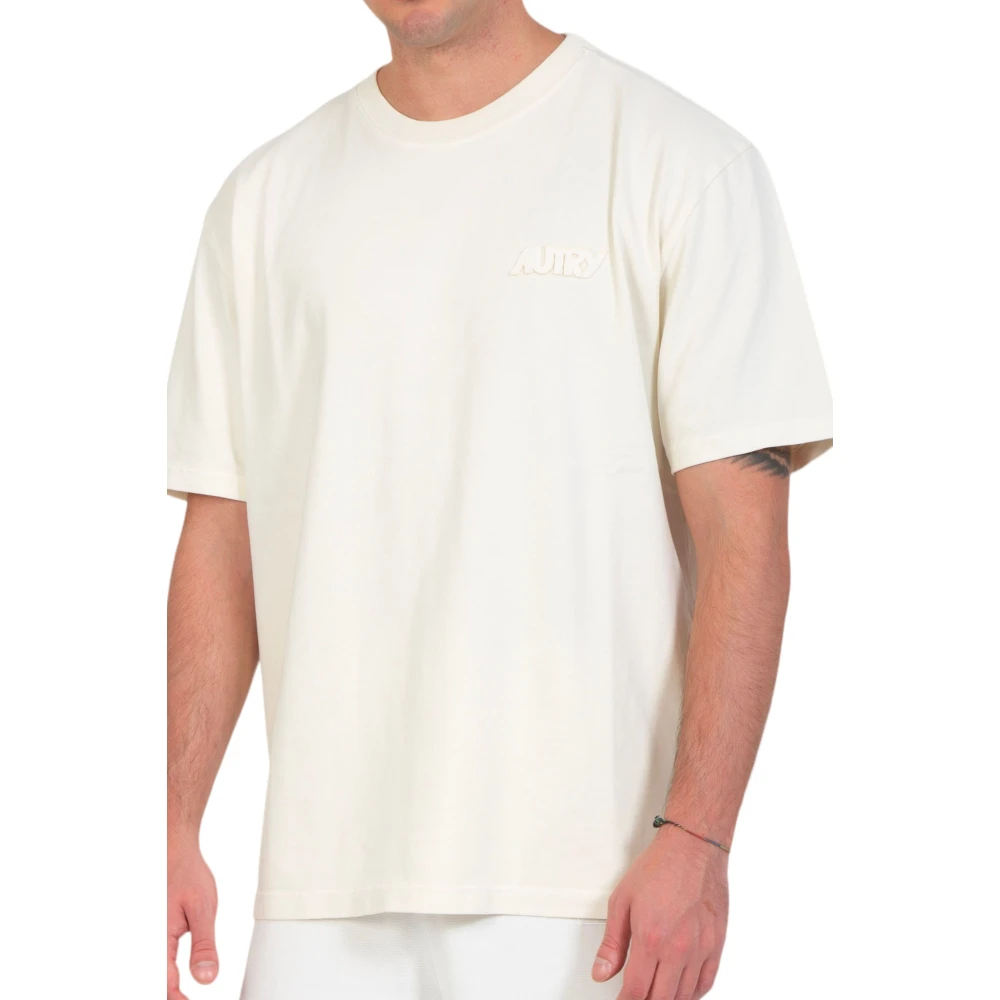 Autry Tonal Logo Tee Beige Heren