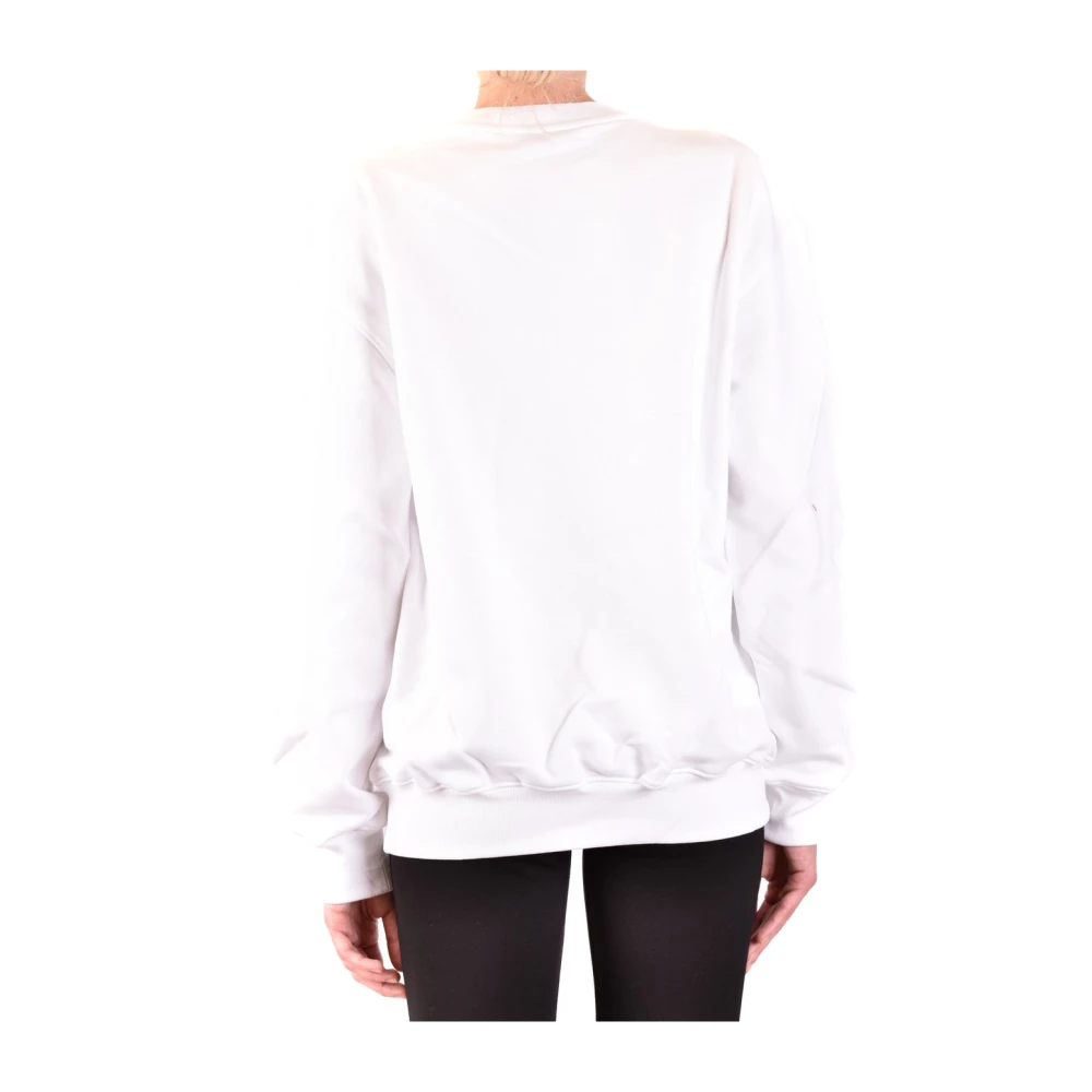 Moschino Comfortabele Witte Katoenen Sweatshirt Aw21 White Dames