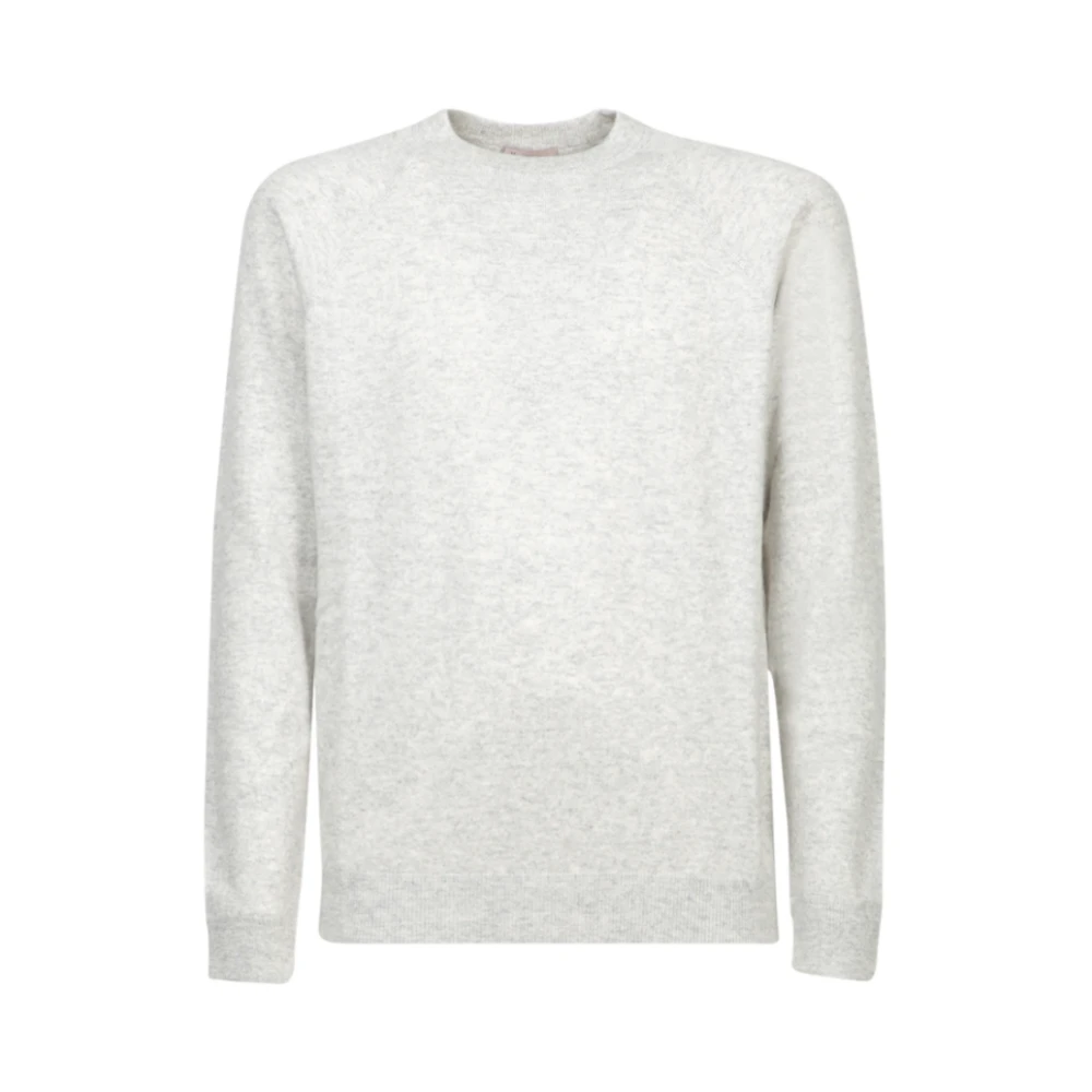 Herno Kasjmier Crew Neck Sweater in Wit White Heren