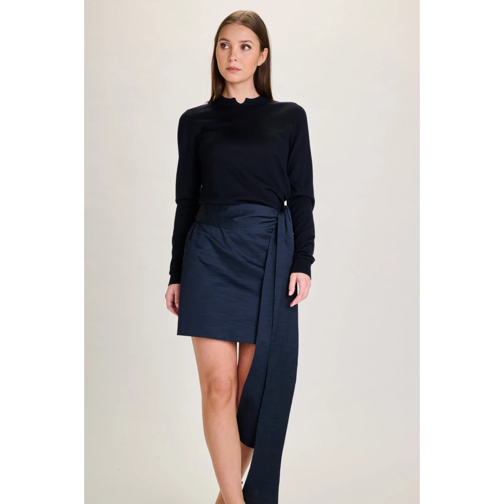 March23 Minirok met ruches Blue Dames
