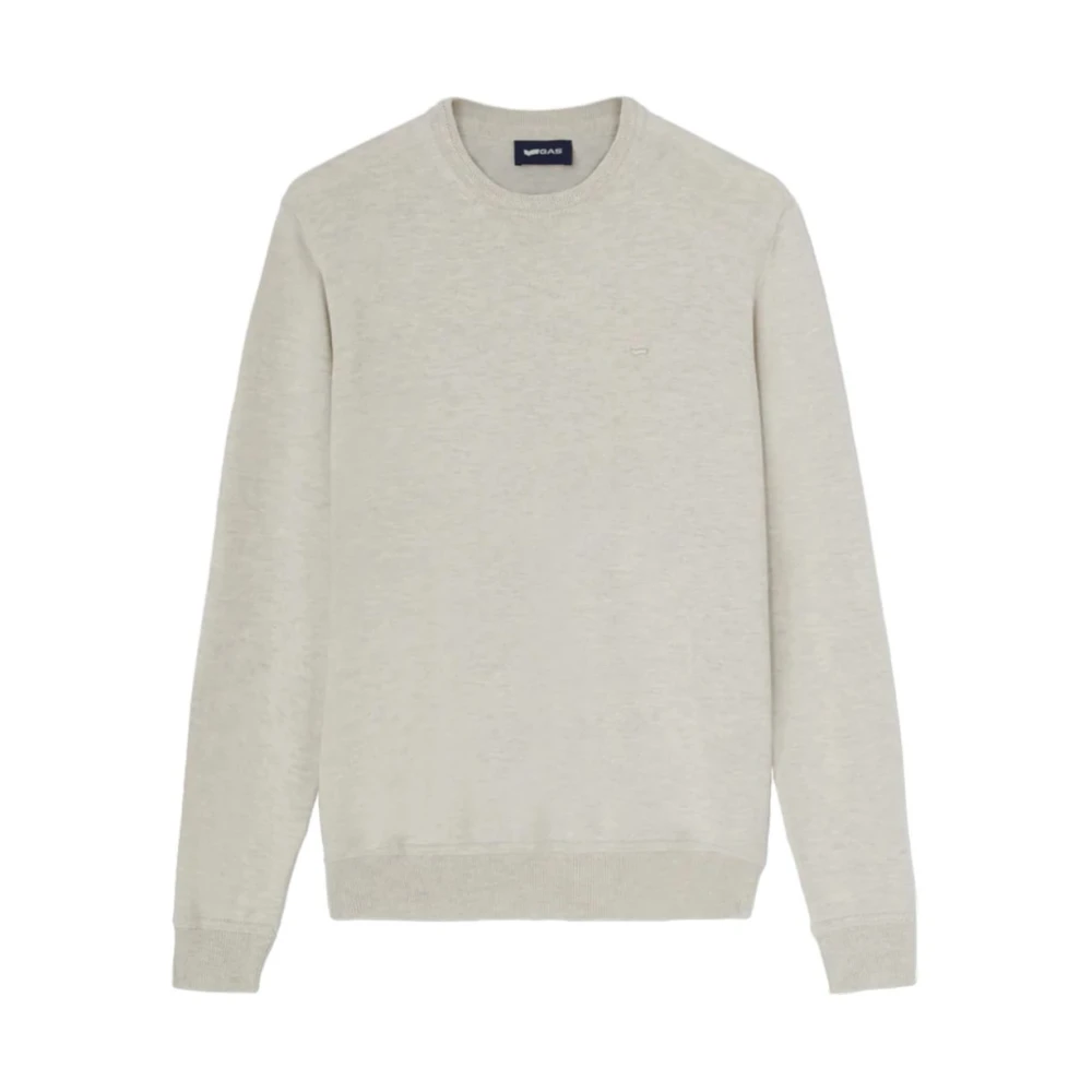 GAS Ronde Hals Trui Beige Heren