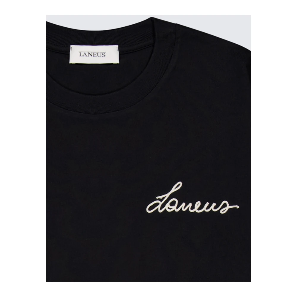 Laneus Boxy Jersey T-Shirt Black Heren