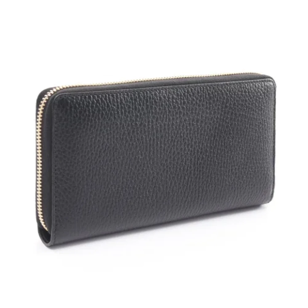 Gucci Vintage Pre-owned Leather wallets Black Dames