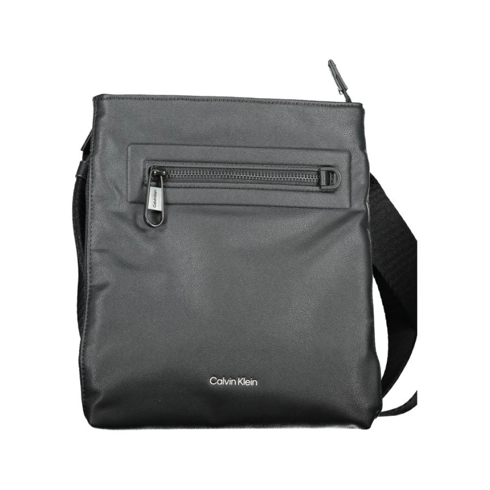Calvin Klein, Herren, Handtasche, Black Polyester Men's Shoulder Bag, Schwarz - Bild 2