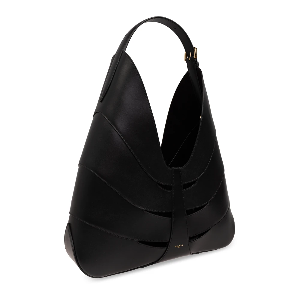 Alaïa Delta hobo schoudertas Black Dames