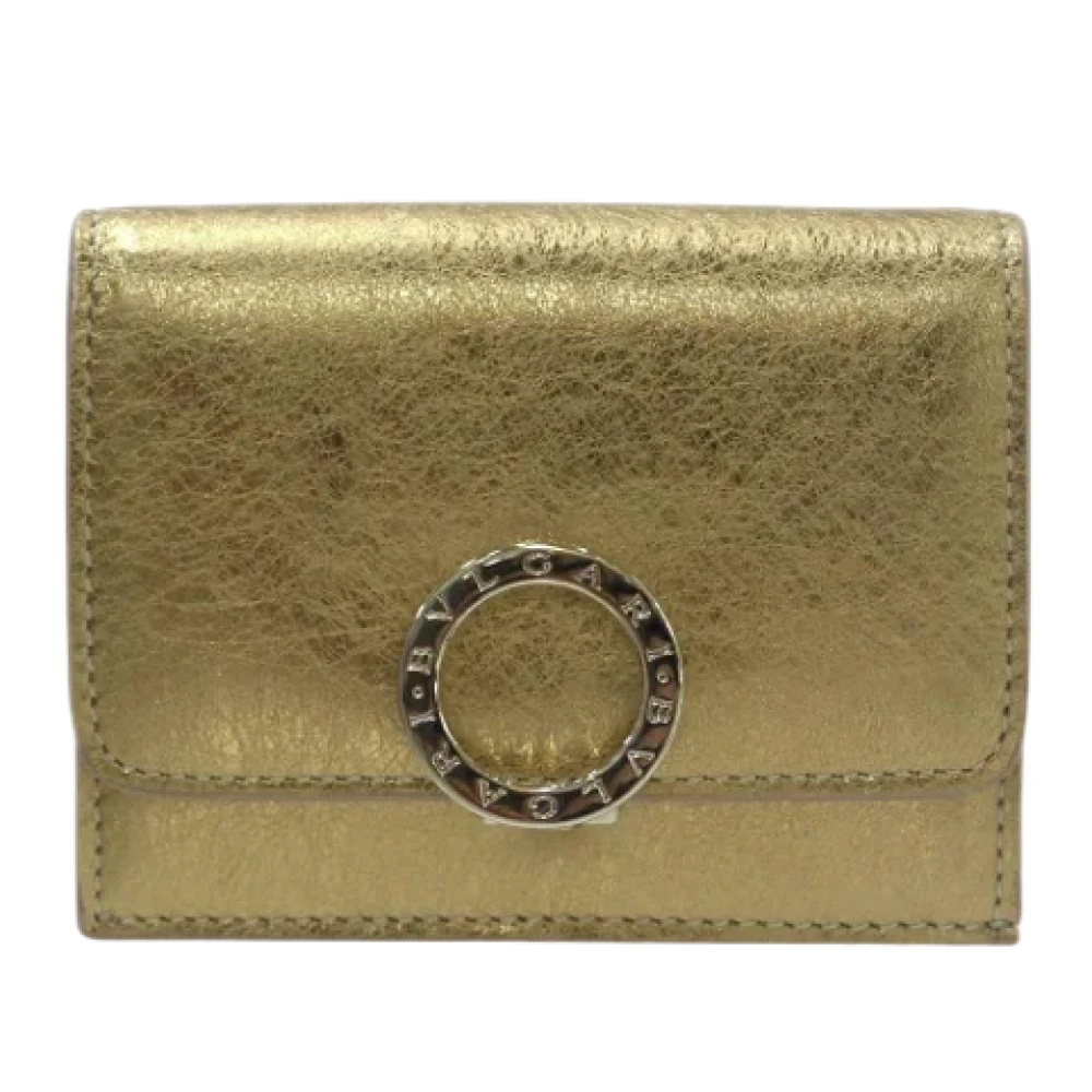 Bvlgari Vintage Pre-owned Fabric wallets Yellow Dames