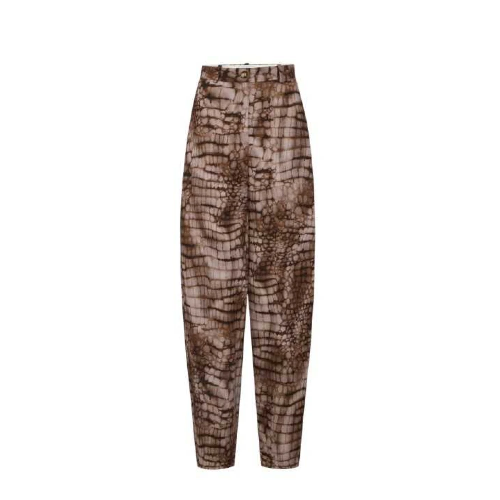 Elisabetta Franchi Multicolor Wide Trousers, Female, Xs, Wide Trousers