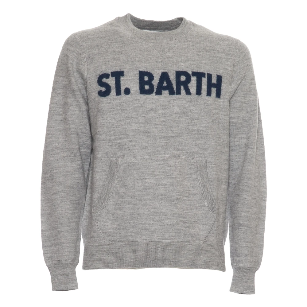 MC2 Saint Barth Grijze Trui met Voorzak Gray Heren