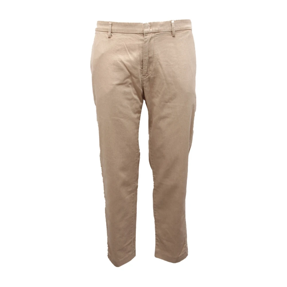 Paolo Pecora Men's Beige Denim Trousers Made In Italy