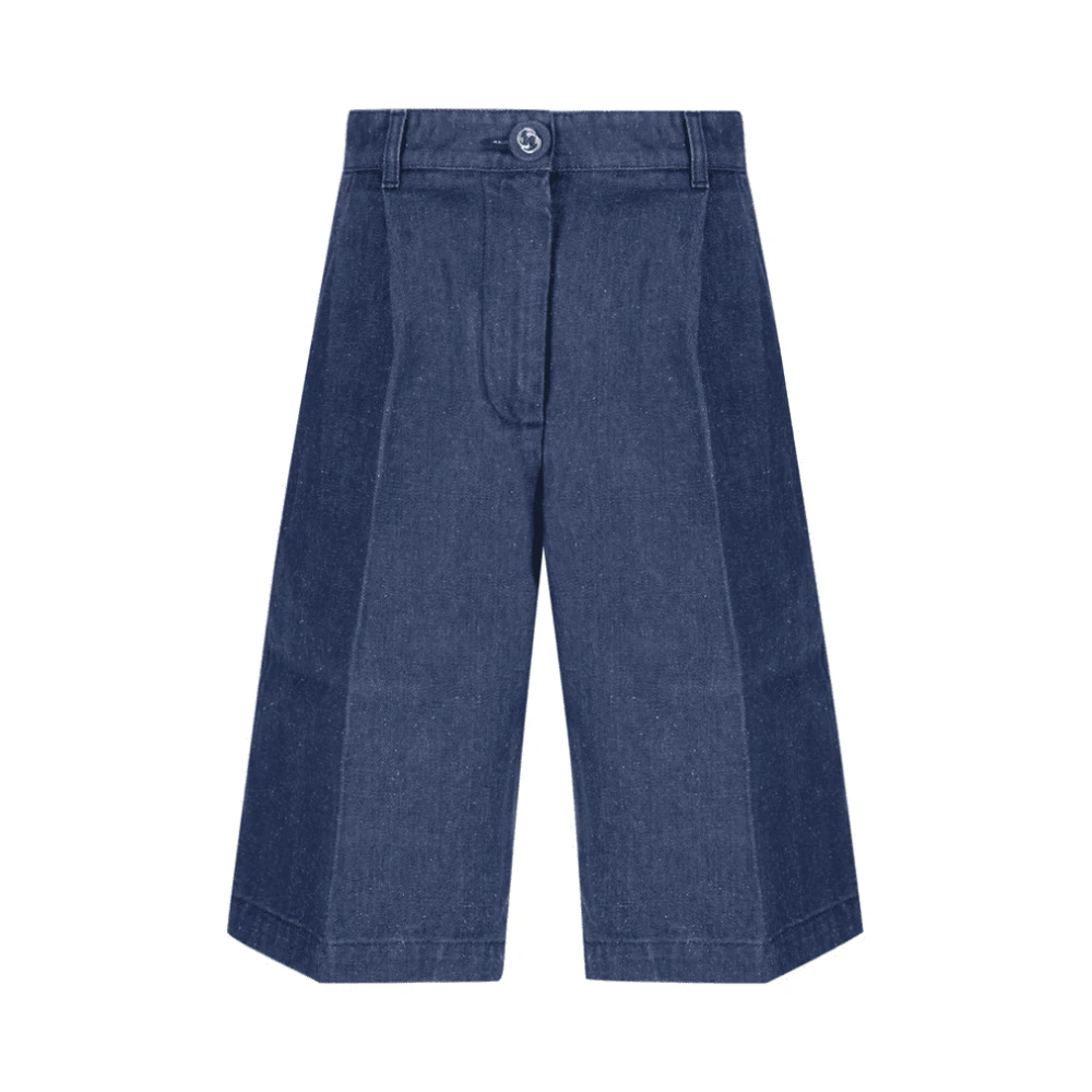 Gucci Straight Trousers Blue Dames