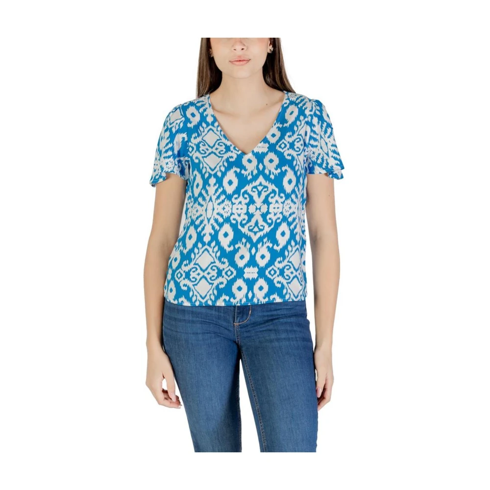 Vero Moda Women's Blue Viscose Elegant Blouse
