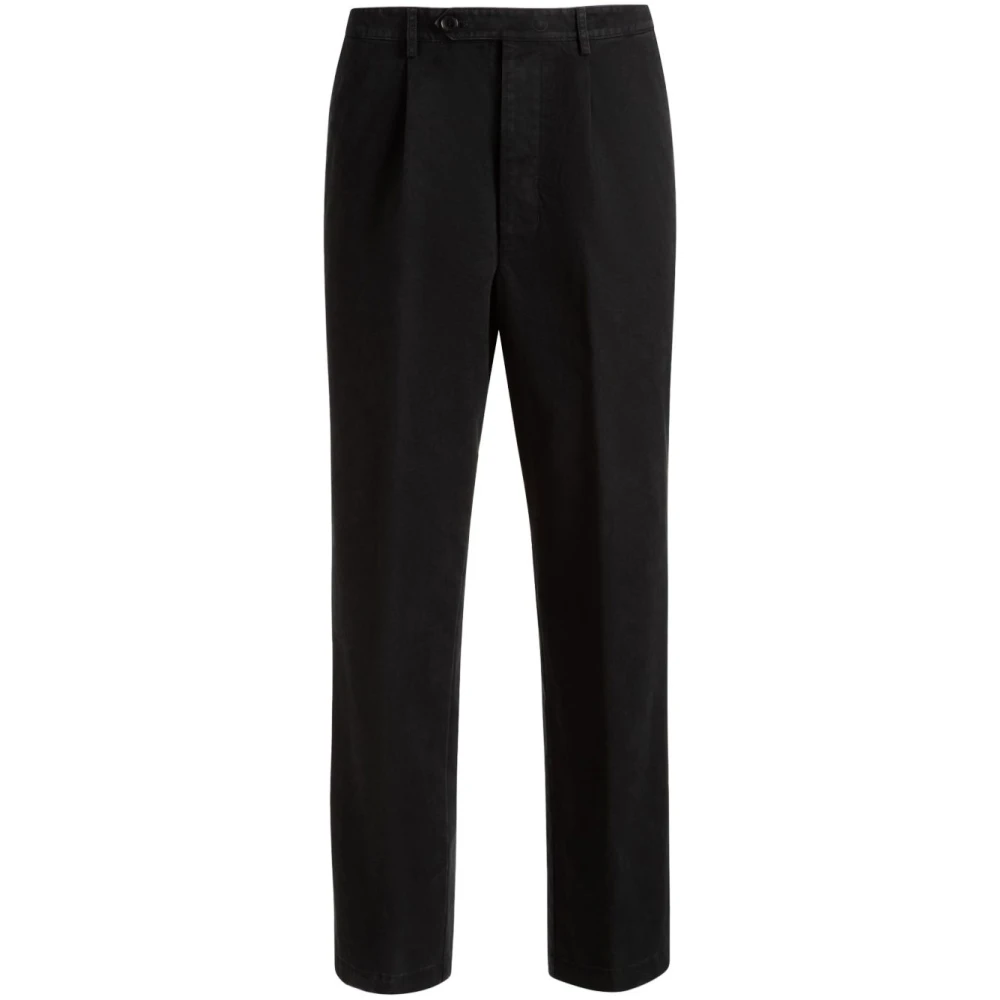 Bally Zwarte katoenen broek met taps toelopende pijpen Black Heren