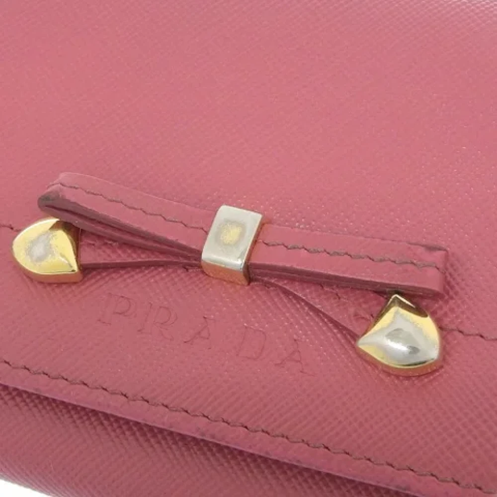 Prada Vintage Pre-owned Fabric wallets Pink Dames