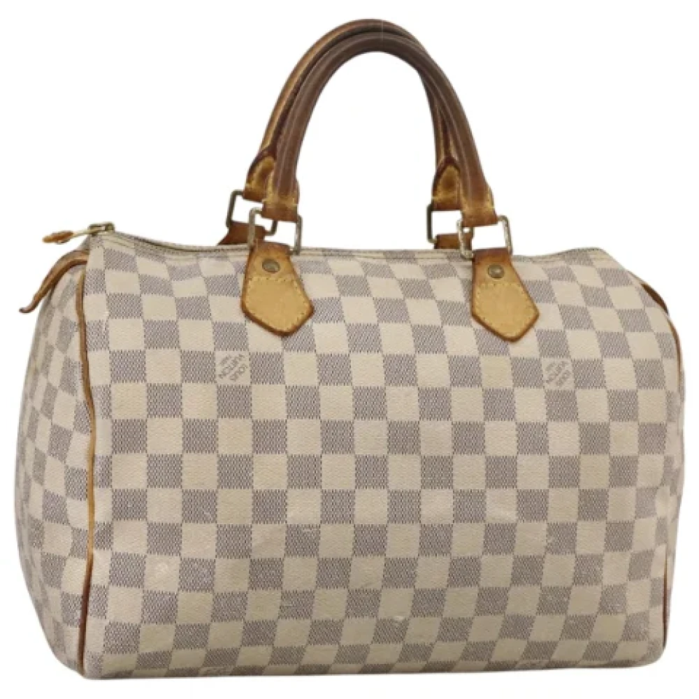 Louis Vuitton Vintage Pre-owned Canvas handbags White Dames