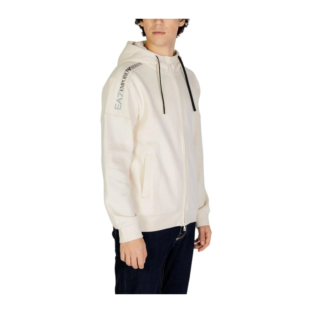 Emporio Armani EA7 Beige Katoenmix Sweater met Polyester Beige Heren