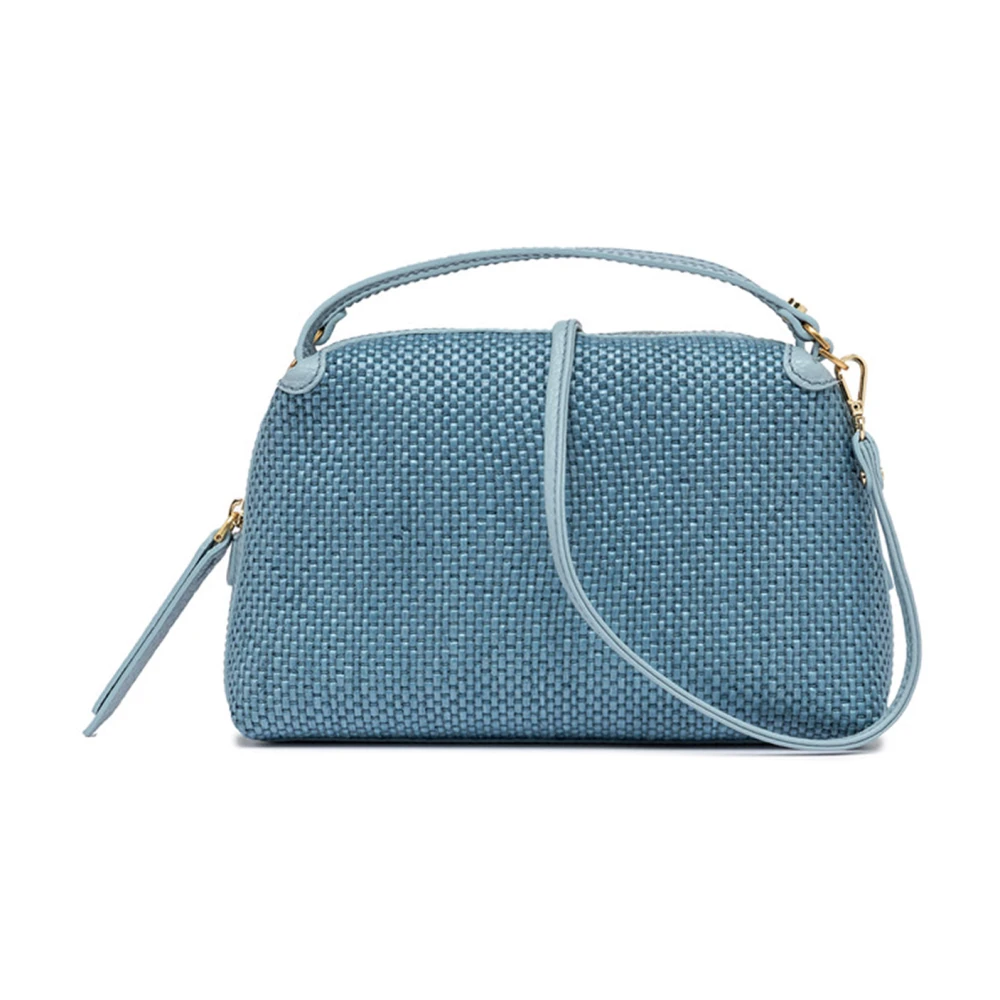 Gianni Chiarini Heldere Blauwe Alifa Stro Handtas Blue Dames