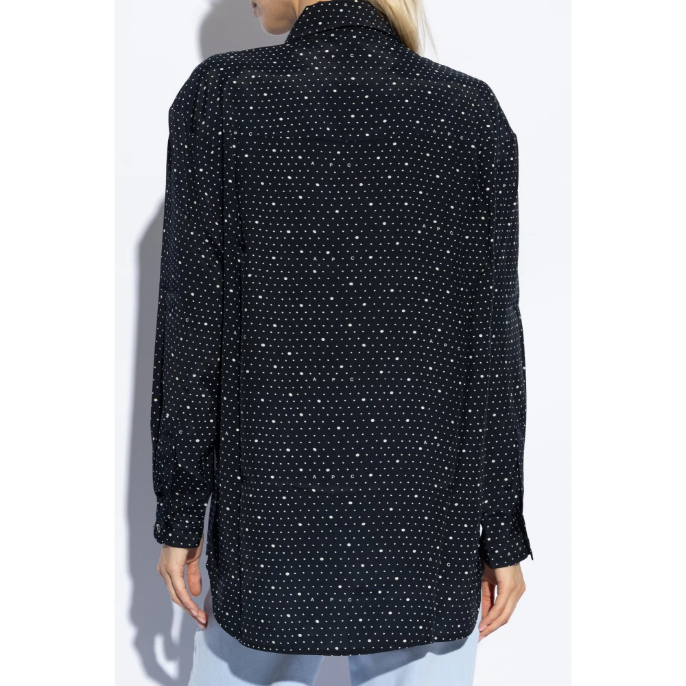 A.p.c. Gestreept overhemd Wendy Blue Dames