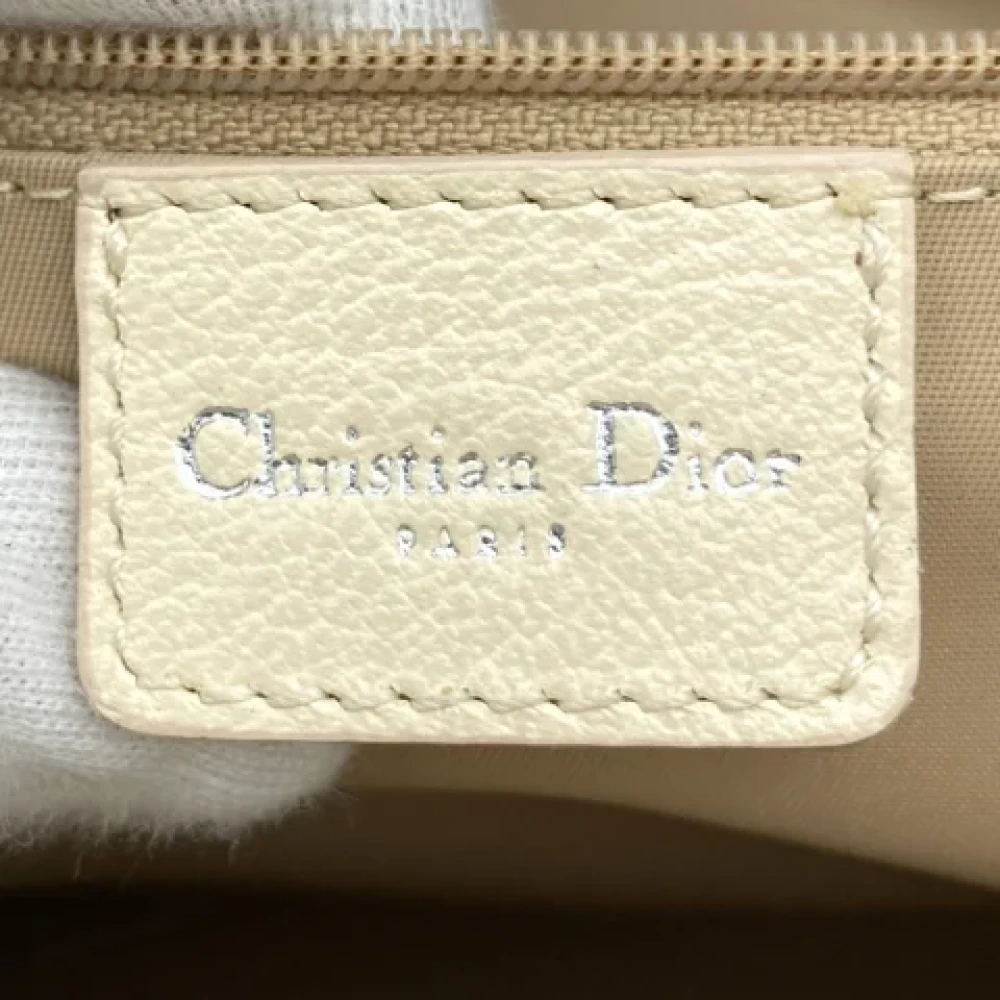 Dior Vintage Pre-owned Leather dior-bags Beige Dames