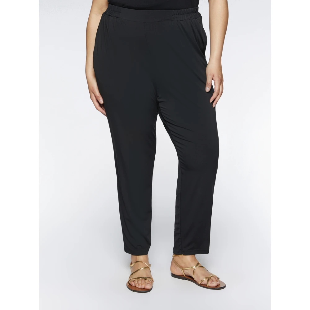 Fiorella Rubino Comfortabele pasvorm stretch taillebroek Black Dames