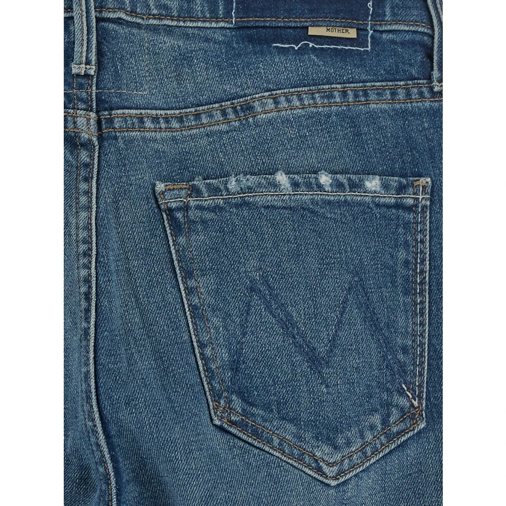 Mother Katoen Dames Jeans Blue Dames