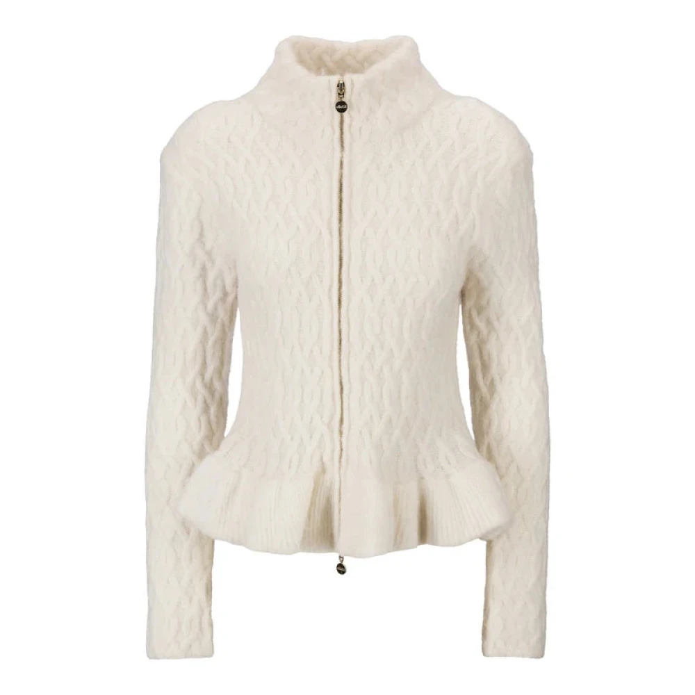 Alpakka Cardigan med Peplum Hem