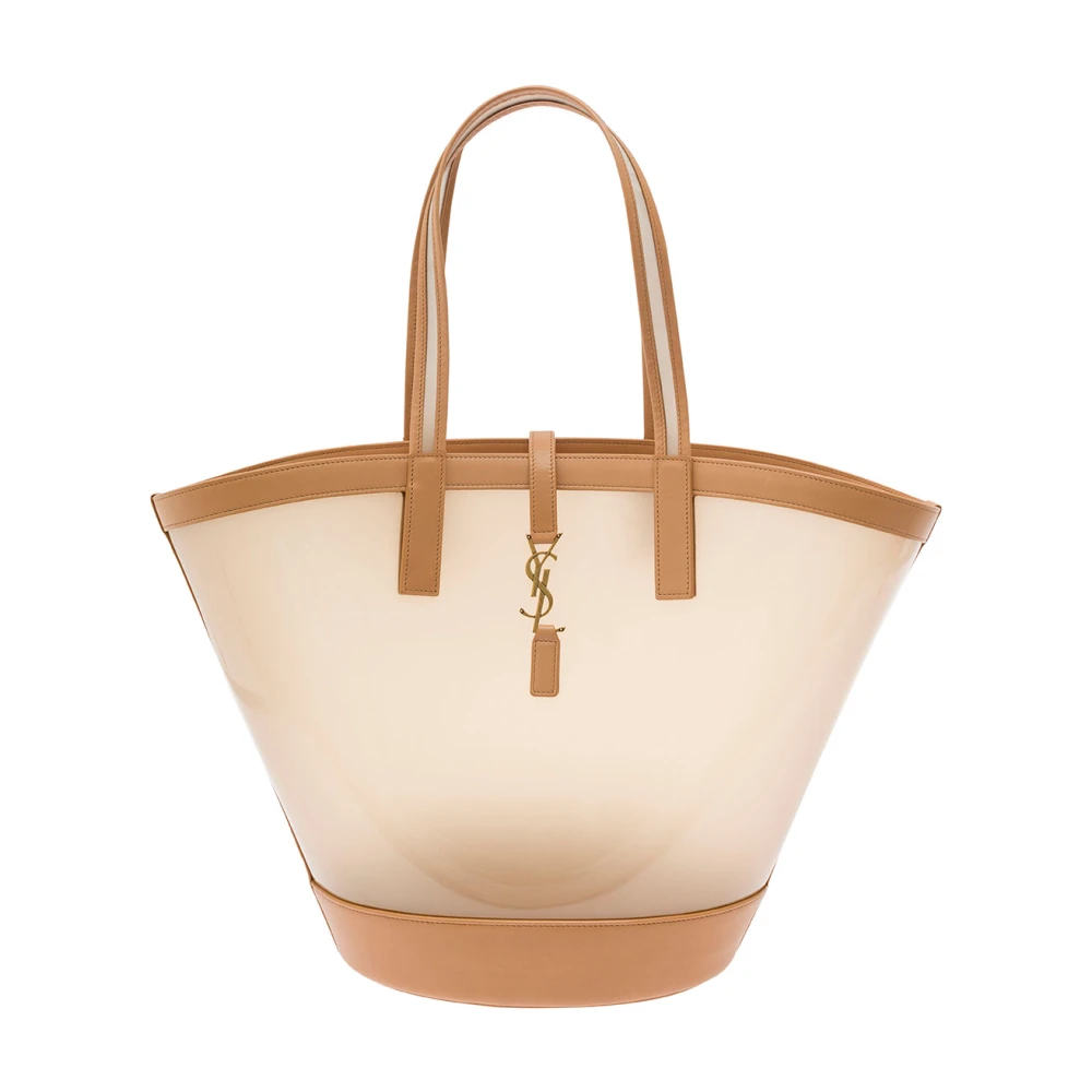 Saint Laurent Women's Beige Panier Medium - Shopping Bags - One Size - Bags