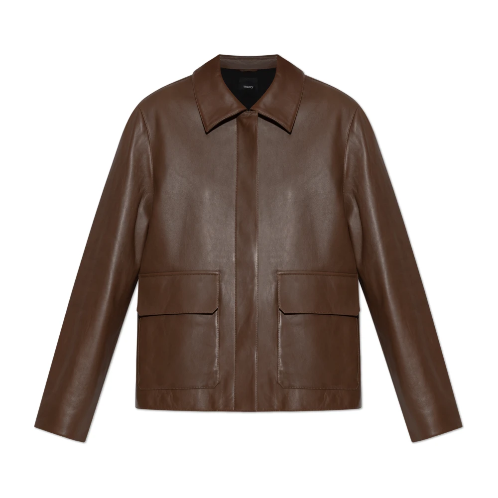 Jackets > Leather Jackets - - Theory - Modalova