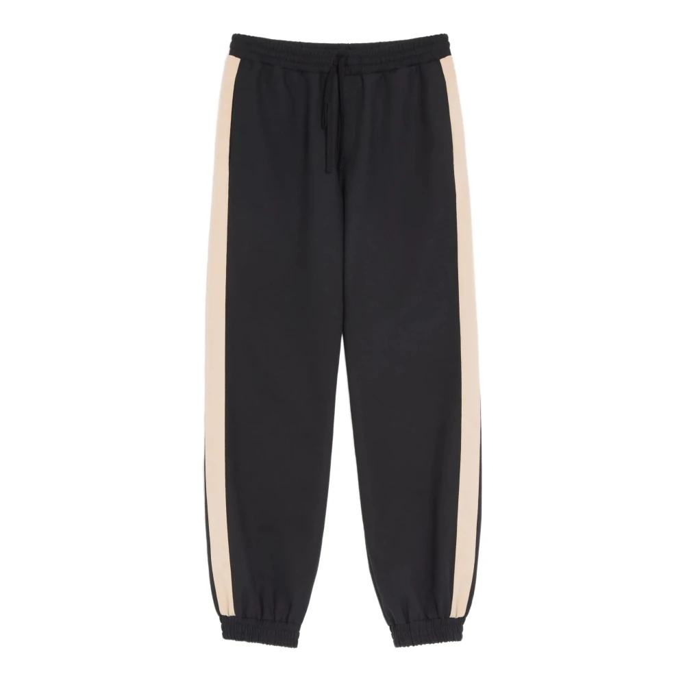Valentino Garavani , Sweatpants, Male, Black, L, Nylon Trousers With Vgold - Image 3