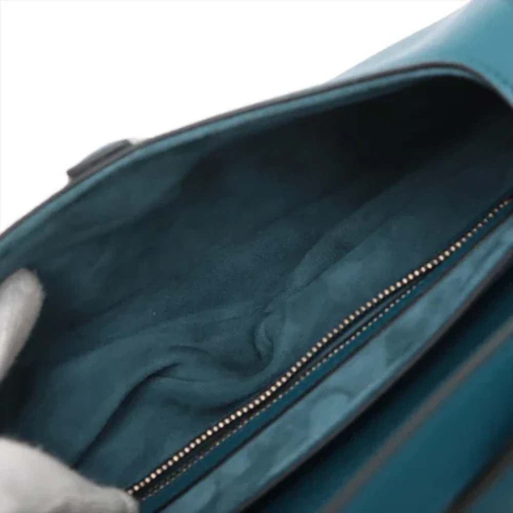 Dior Vintage Pre-owned Leather dior-bags Blue Dames