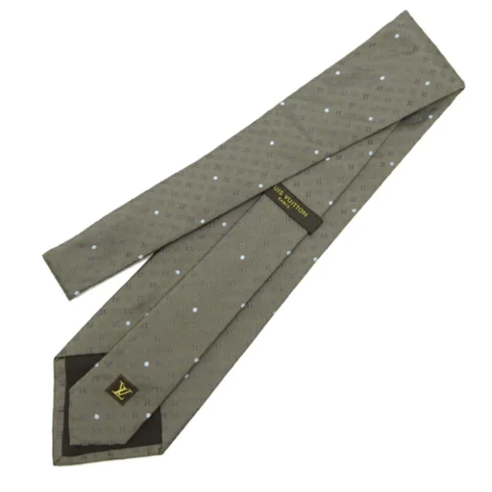Louis Vuitton Vintage Pre-owned Silk home-office Gray Heren