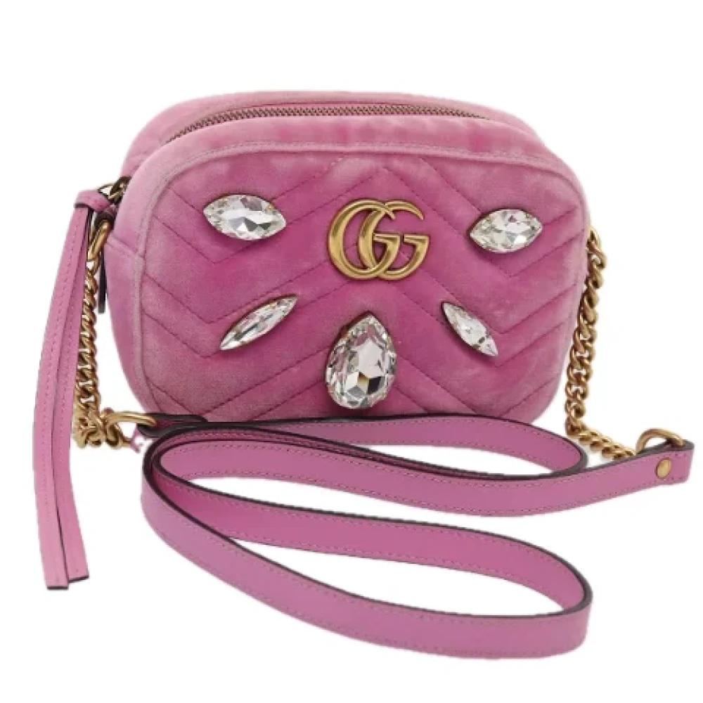 Gucci Vintage Pre-owned Canvas gucci-bags Pink Dames