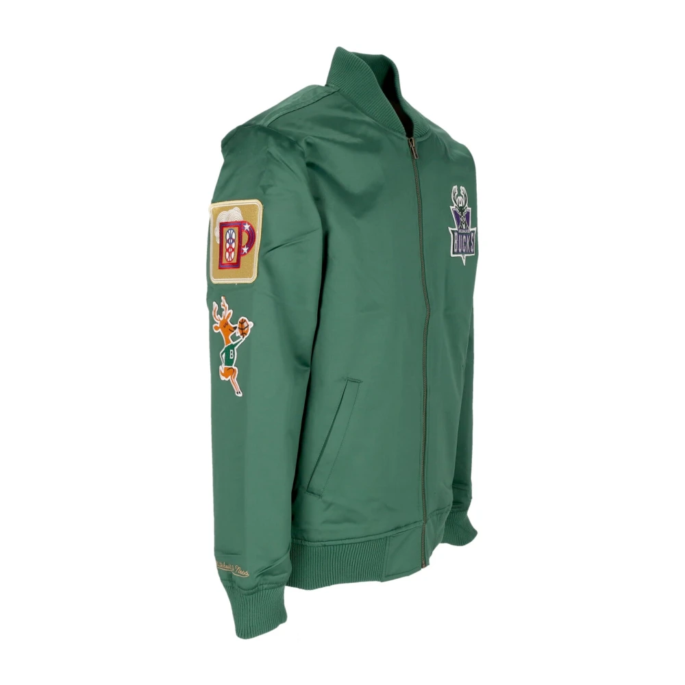 Mitchell & Ness Milwaukee Bucks NBA Lichtgewicht Satijnen Bomber Green Heren