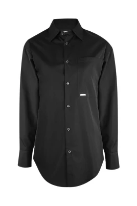 Poplin Skjorta med Ficka