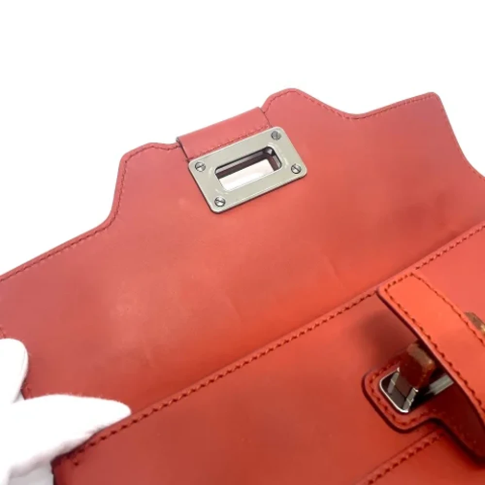 Salvatore Ferragamo Pre-owned Leather handbags Red Dames