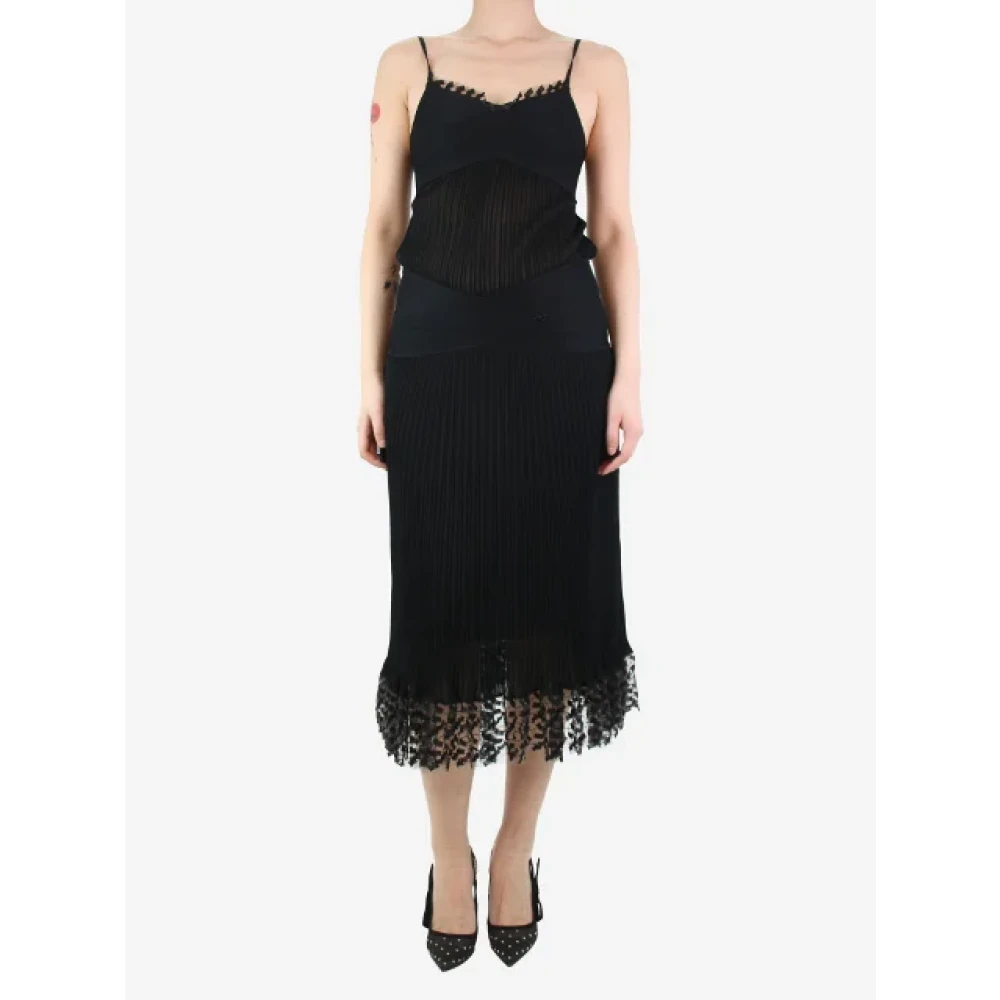 Chanel Vintage Pre-owned Viscose dresses Black Dames