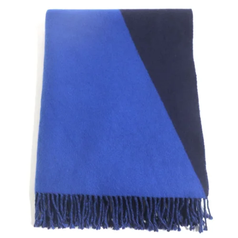 Hermès Vintage Pre-owned Cashmere scarves Blue Dames