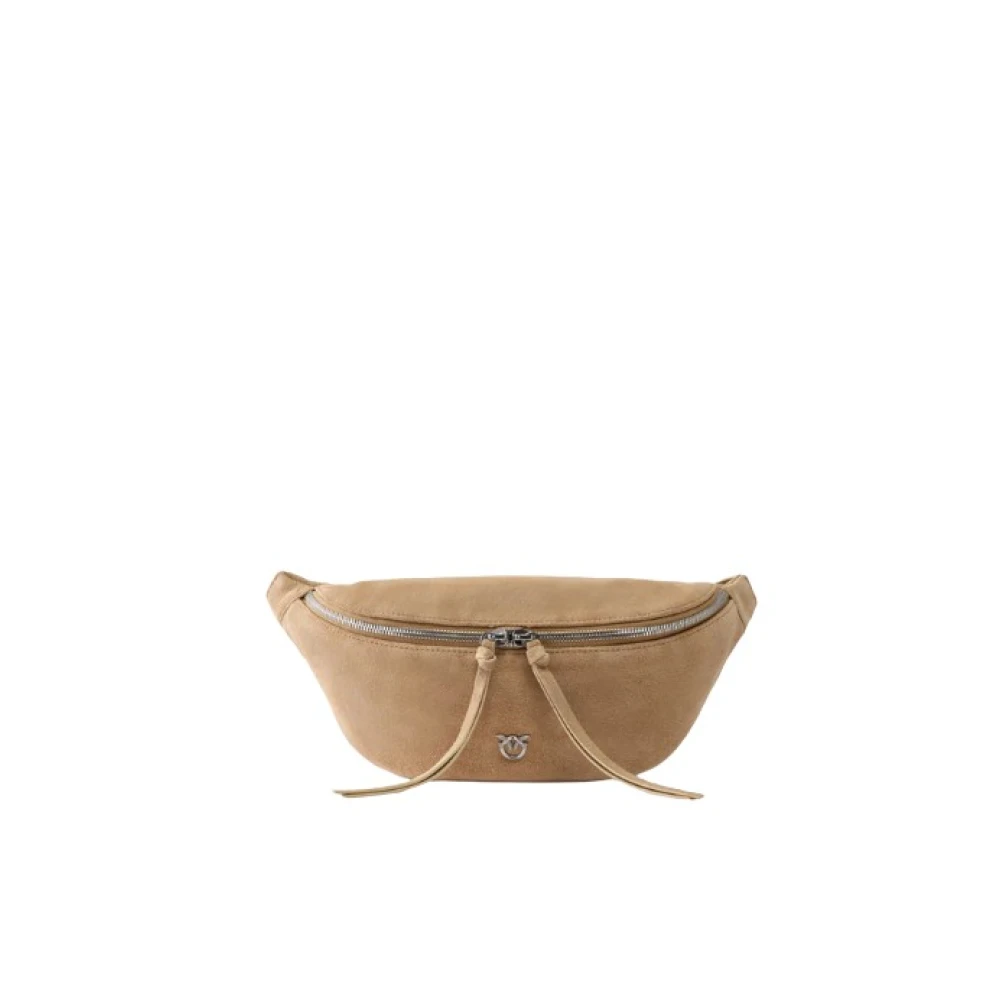 Pinko Women's Beige Marsupio Trittico Suede - Bum Bags - One Size - Bags