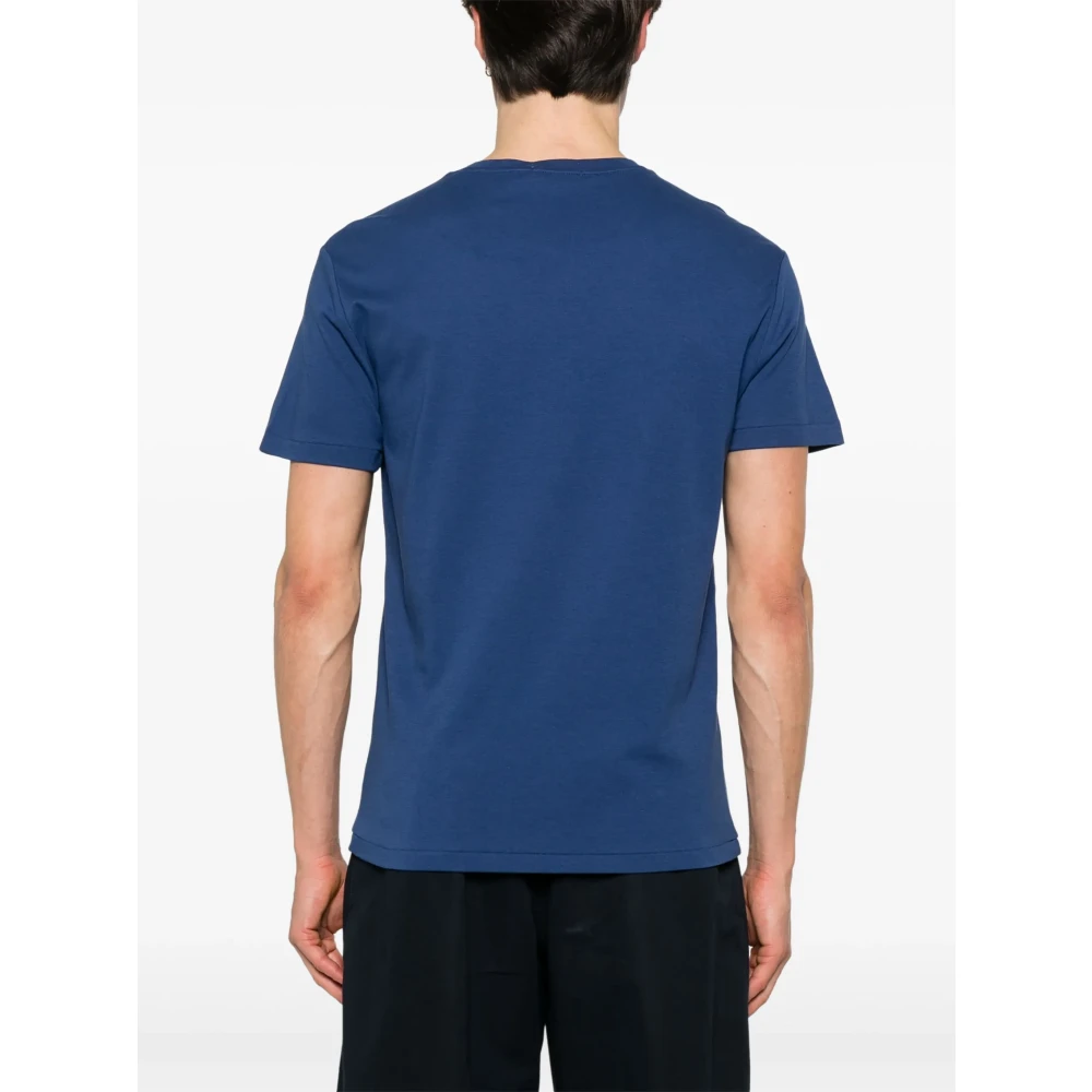 Polo Ralph Lauren Geborduurde Slim Fit Katoenen T-shirt Blue Heren