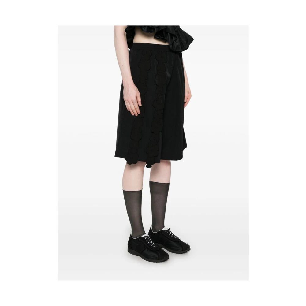 Cecilie Bahnsen Zwarte Elastische Taille Zijgleufzakken Black Dames