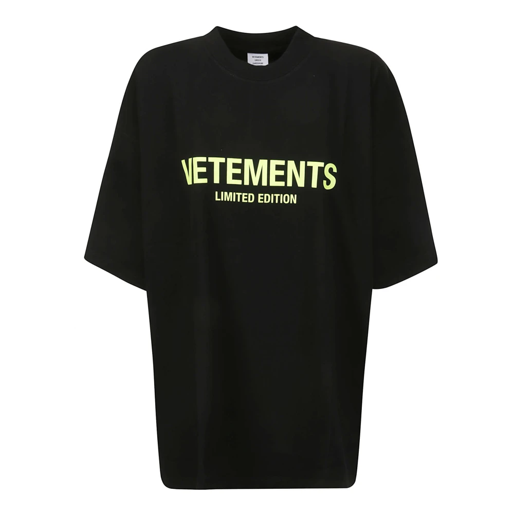 Vetements Beperkte Oplage Logo T-shirt Black Heren