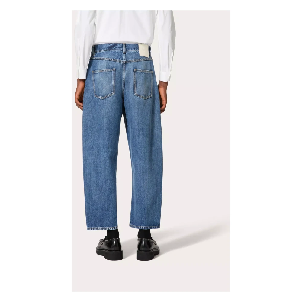 Valentino Garavani Blauwe Chino Fit Jeans VLogo Blue Heren