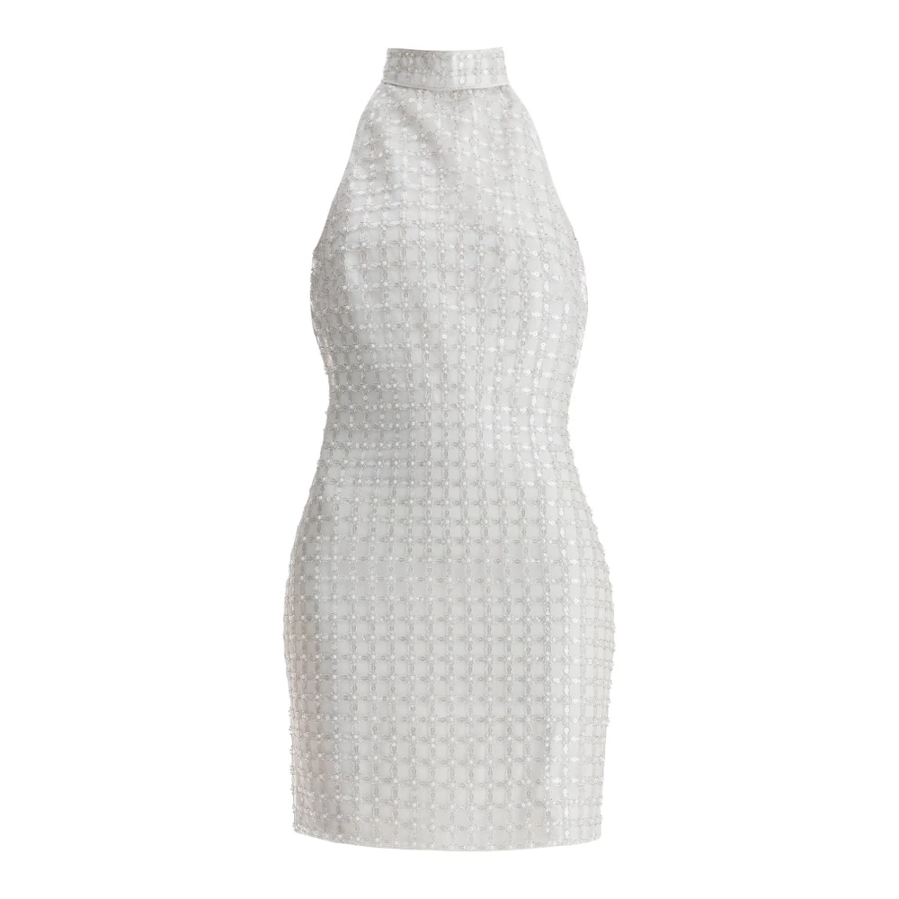 Rotate Birger Christensen Sequin Geborduurde Tulle Mini Jurk White Dames