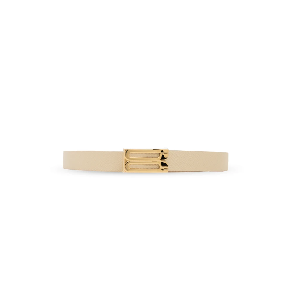 Victoria Beckham Leren riem Beige Dames