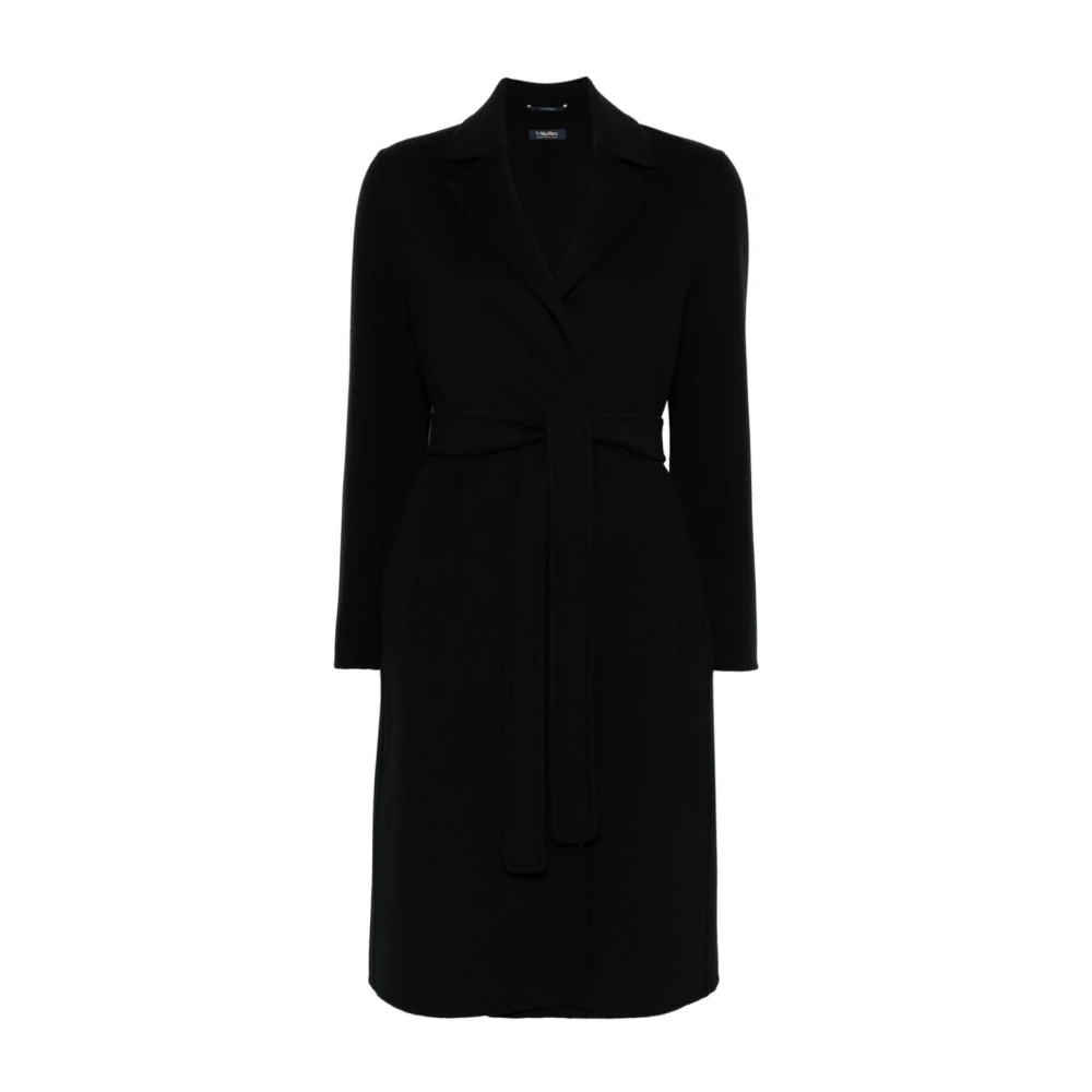 Max Mara Women's Black Wool Coat With Belt