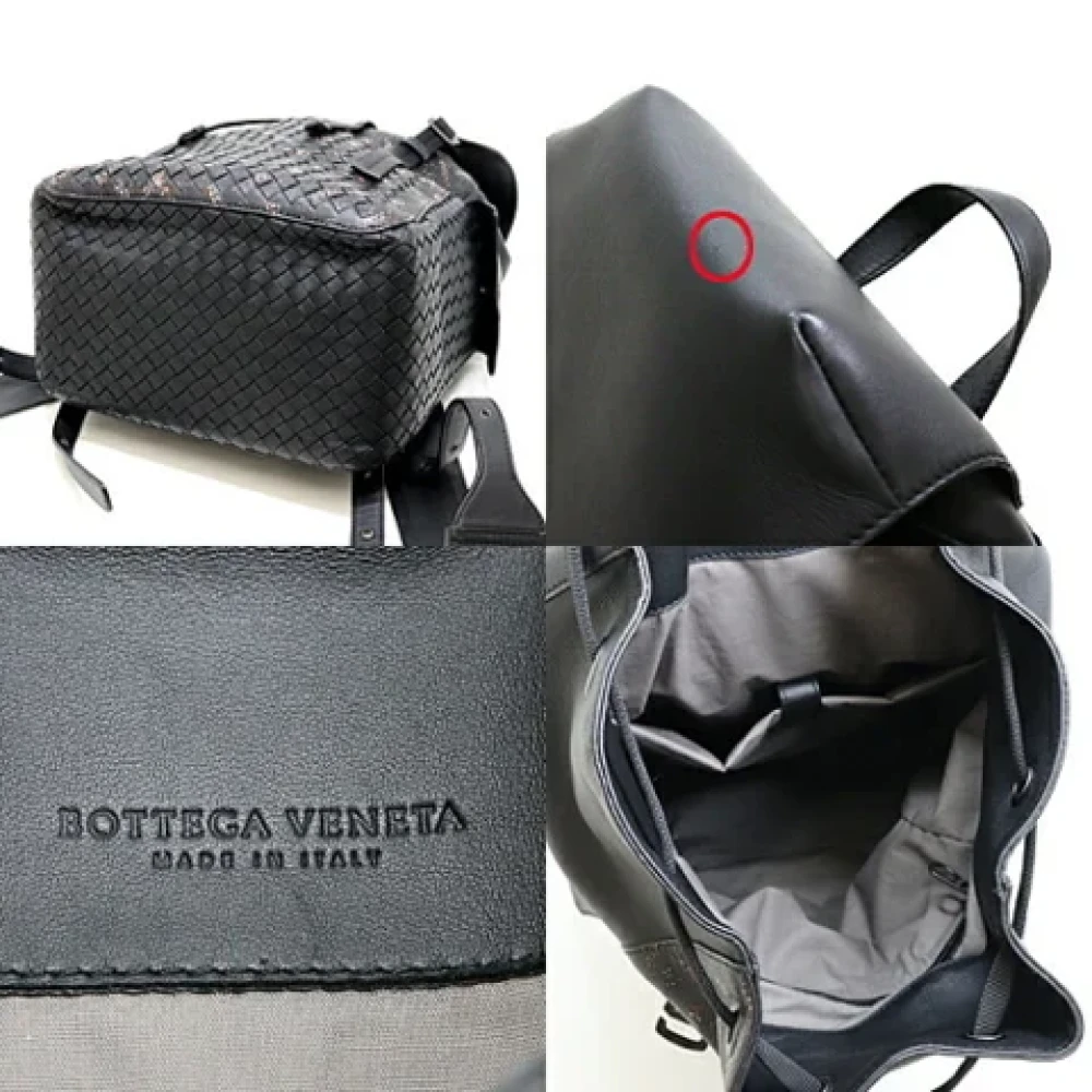 Bottega Veneta Vintage Pre-owned Leather backpacks Black Dames