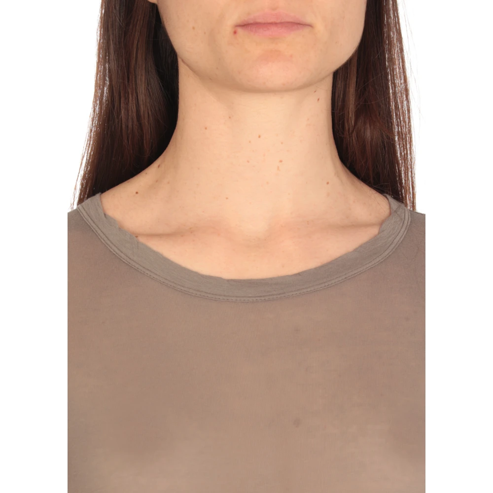 Rick Owens Katoenen T-shirt Gray Dames