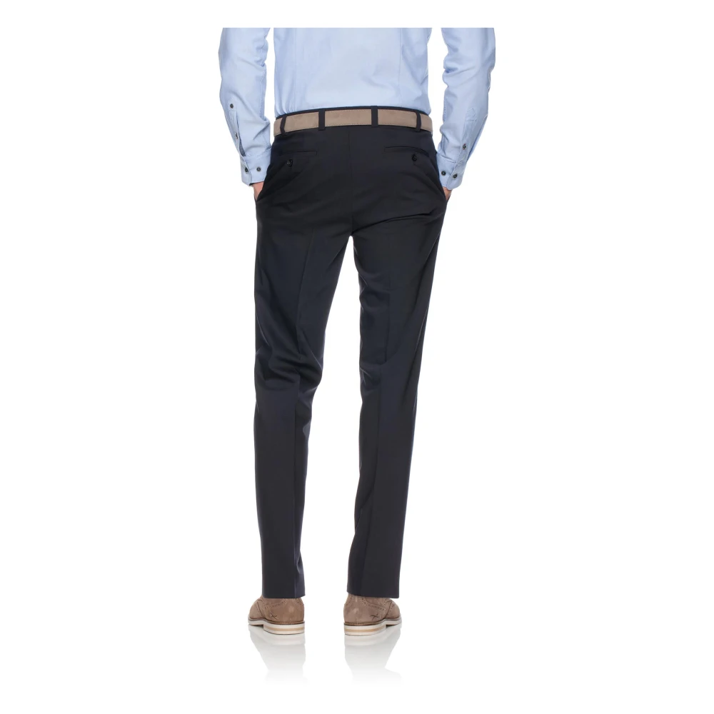 Eurex Elegante wolblend zakelijke chino's Blue Heren